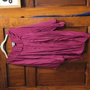 Fuschia peasant top